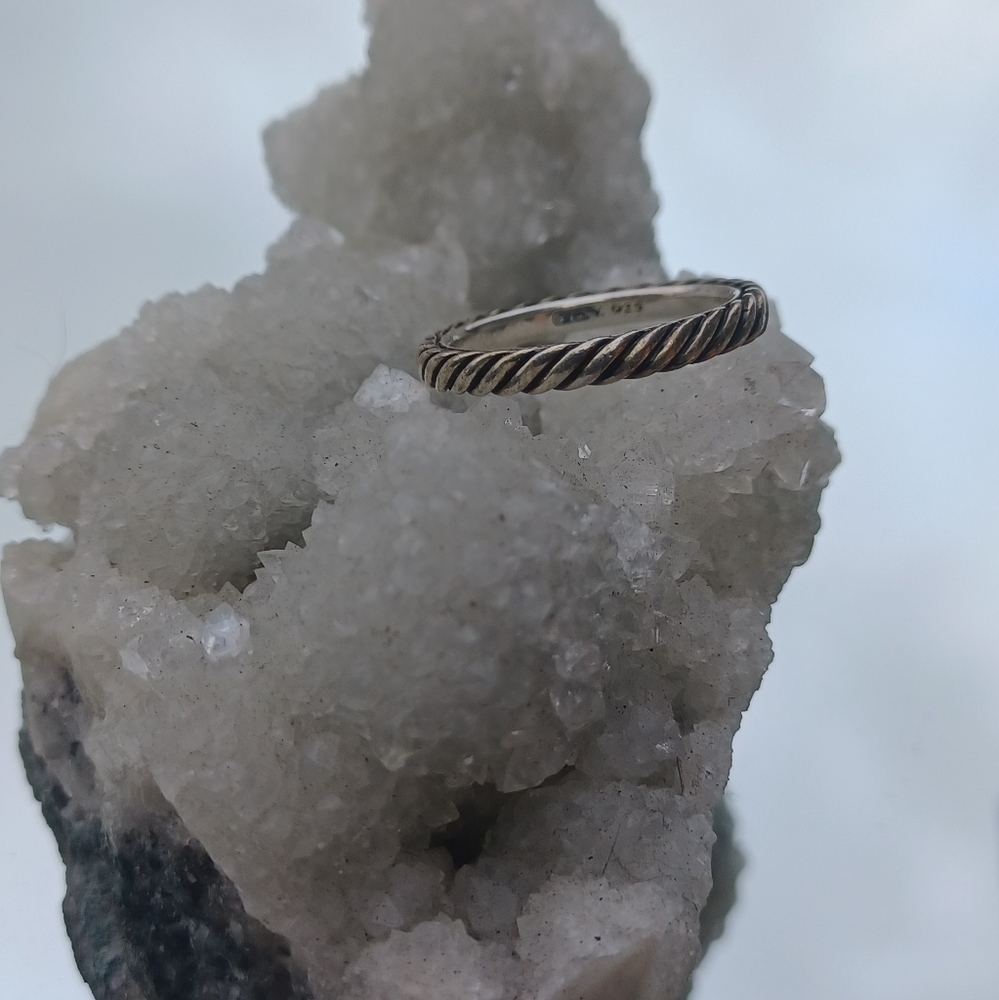 David Yurman Cable Collectables Band ring stering silver. - Picture 2 of 4